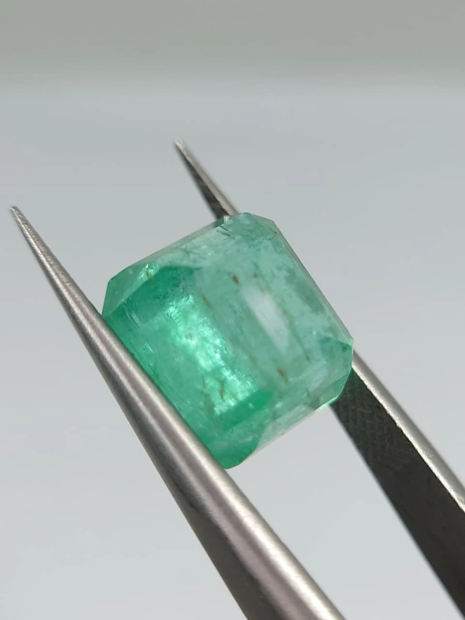 5.3ct Natural Saturated Octagon Faceted Emerald from Afghanistan — view 1